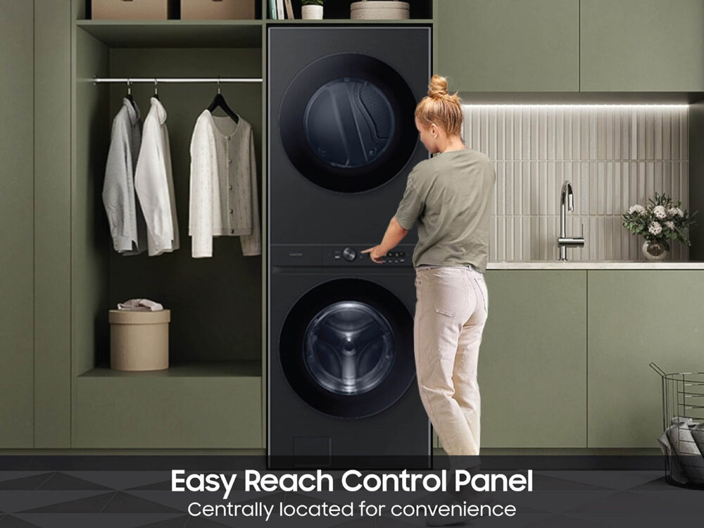 Samsung 4.6 cu. ft. Bespoke AI Laundry Hub in Brushed Black - Image 3